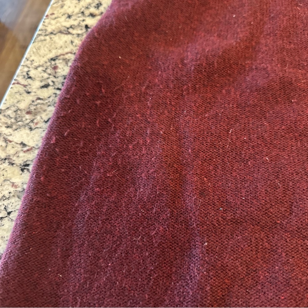 Title Nine Merino Wool Blend Hooded Sweater Dress Size S Burgundy J17 - Picture 8 of 9